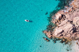 High Angle View Of Blue Sea